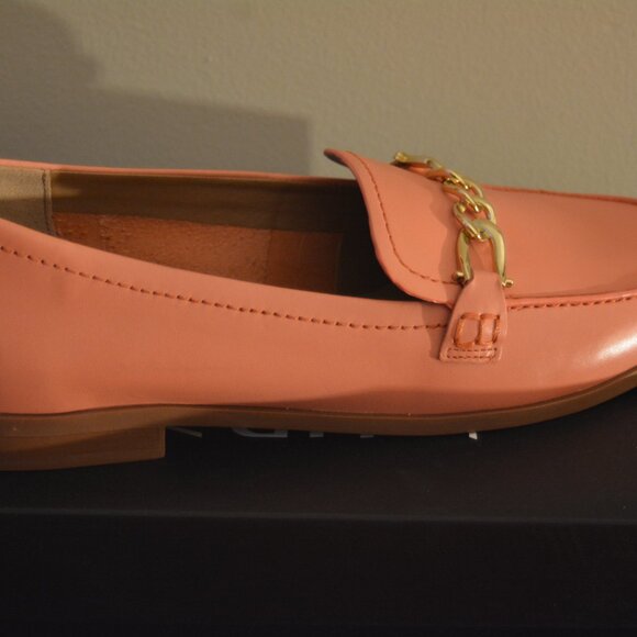Naturalizer Women’s Sawyer Coral Peach Pink Leather Loafers 10M NIB - Picture 5 of 7
